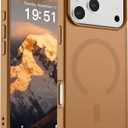 SUPFINE Magnetic for iPhone 17 Pro Max Case (Compatible with MagSafe)(Military Grade Drop Protection) Translucent Matte Shockproof with Anti-Fingerprint Phone Cover 2025, Brown