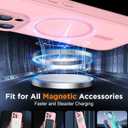 2 x SPIDERCASE Designed for iPhone 15 Pro Max Case, Magnetic Translucent [2 Tempered Glass Screen Protector] [Full Camera Protection] Anti-Fingerprint Anti-Scratch for iPhone 15 Pro Max 6.7, Pink