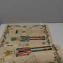 Artoid Mode Watercolor Nutcrackers Merry Christmas Decorative Kitchen Mats Set of 2, Home Party Low-Profile Kitchen Rugs - 17x29 and 17x47 Inch (Beige)