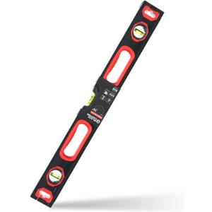 Black Canyon 24" Box Level, w/Magnetic Base, Vertical and Horizontal Measurement, Aluminum, Plastic Frame, Hang Hole, Vial Types, Suits Construction, Carpentry tasks, Plumbing, Installations