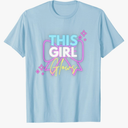 This Girl Glows for Kids Tie Dye Bright Colors 80's and 90's T-Shirt Kids, Size 8