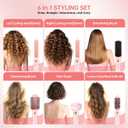 6 in 1 Professional Hot Air Styler Powerful Hair Dryer Brush & Multi-Styler with Auto Wrap Curlers Styling Without Heat Damage Fast Drying Curling Volumizing Travel Bag Ideal Gift for Women