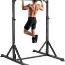 Pull Up Station, Power Tower Adjustable Pullup Bar Free Standing, Heavy Duty Multifunction Strength Training Pull Up Bar, Gym Workout Fitness Equipment Chin up Bar for Home Outdoor, 440LBS Capacity (Black)