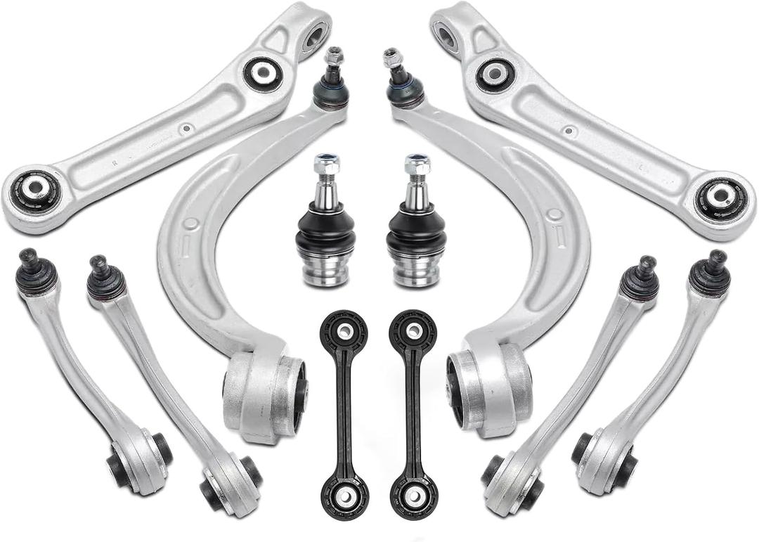 Front Suspension Control Arm Kit Forward & Rearward, Upper & Lower Compatible with 20172020 Audi A4, 20172023 A4 allroad & Quattro, 20182023 A5 Quattro & Sportback, 20182023 S4