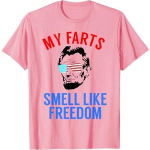 Funny July 4th Tshirt Party - Funny Abe Lincoln Tee T-Shirt, L