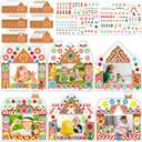 chiazllta 30 Packs Christmas Picture Frame Craft Kits for Kids, Xmas DIY Gingerbread Candy Craft Holiday Art Favor Home Class Game Activities for Kindergarten Preschool