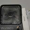 Warmco 10000mAh Portable Travel Fan 7-inch, [10-24H Runtime] Ultra-thin Digital Display Small Desk Battery Operated Fan for Camping, Office, Bedroom, Cruise Essentials 2025 (Black)