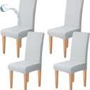 Dioxide Waterproof Chair Covers for Dining Chairs, Stretch Dining Chair Covers Set of 4, Parson Chair Slipcovers, Removable Washable Kitchen Chairs Seat Covers Protectors for Home Restaurant Banquet
