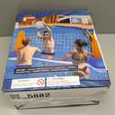 Pool Volleyball Set & Basketball Hoop - 125" Larger Pool Volleyball Net for Inground Includes 2 Balls & 2 Weight Bags, Pool Toys Game for Adults - Volleyball Court (125"x38"x30")