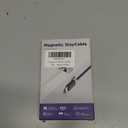 StayCable 5FT USB A to USB C Cable with Built-in Magnetic Holder for Nightstand, Desk and Car, 3A Fast Charging Anti-Fall Cord with 2 Adhesive Metal Plates, Braid Type-C Data Cable for iPhone 17 (White)