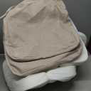 AAAAccessories D-Shaped Chair Cushions, 2" Thick Dining Chair Pads with Ties and Removable, Machine-Washable Cover, 17" x 16", Set of 4, Beige (4 Count(Pack of 1))