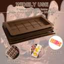 6 Pcs of Chocolate Molds, Dubai Chocolate Mold, with 2 Scrapers, Cold-Resistant and Heat-Resistant, Easy to Demold and Non-Stick, Suitable for Candy and Chocolate Making