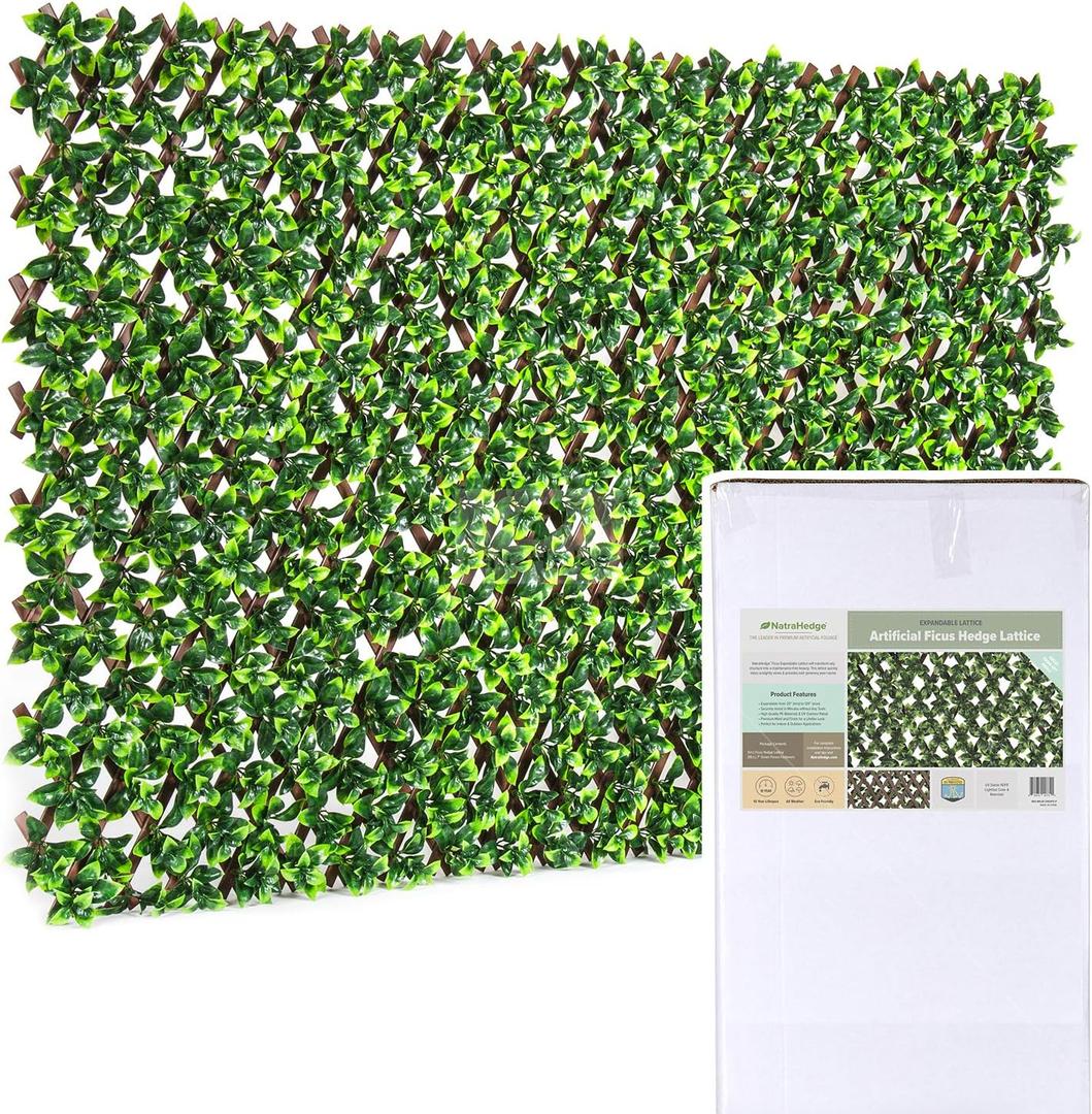 Artificial Ficus Leaf Expandable Lattice 20 x 20 Inch