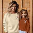 Halloween Mama and Mini Matching Outfits - Spooky Graphic Crewneck Pullover Sweatshirt Halloween Mom Gift Baby Clothes (18-24 Months, Brown)