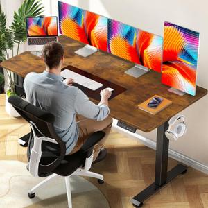 Veken 55 Inch Desk, Brown