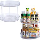 9.2'' Double-deck rotary disk Spice Rack for Cabinet