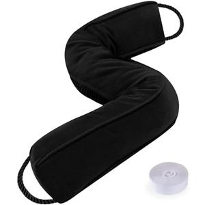 Sunolga 48" Weighted Door Draft Stopper Under Door Noise Air Stopper 3LB, Sound Proof Draft Guard for Doors and Windows, Machine Washable - Black