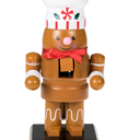 Clever Creations Gingerbread Man 6 Inch Traditional Wooden Nutcracker, Festive Christmas Décor for Shelves and Tables
