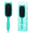 Curl Defining Brush, Curly Hair Brush Defining for Curls Waves & Coils, Volume Styling Women'S Curls, Reduce Pulling Frizz, Funny Cat Ear Designs - Green