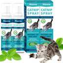 4 x Catnip Spray for Cats, Catnip Spray for Indoor Cats, Catnip for Cats and Kittens, Natural Catnip, Mess-Free Kitten Catnip Mist Spray to Relieve Stress, Revitalizes Toys & Vitality, 6.76 Oz