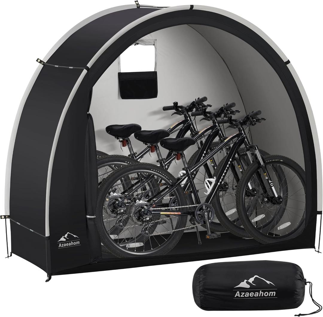 Bike Storage Shed Tent, Waterproof Outdoor Storage Shed for Bicycle, Easy Setup, Portable Storage Tent for Motorcycle,Garden Tools,Lawn Mower (78.7'' x 31.5'' x 65.7'')