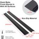 Silicone Stove Counter Gap Cover (2 Pack, 25in, Black), Non-Adhesive Heat Resistant Kitchen Stove Gap Filler, Easy Clean Silicone Gap Guard Seals Spills Between Counter & Stove