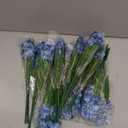22 Pack Artificial Flowers Outdoor Fake Plants, Faux Flowers UV Resistant with Plastic Plants, Faux Silk Flowers for Outdoors Outside Front Porch Hanging Planter Window Box Garden Decoration(Blue)