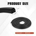 Wuyaoyao 16.4Ft Car Door Seal, Rubber Sealing Weatherstrip for Cars, Three Layer 6 Holes Self Adhesive Automotive Weather Stripping, Universal Soundproof Door Seal Strip for Most Vehicles (16.4 Feet)