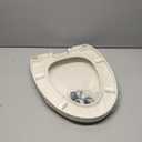 Elongated(Oval) Toilet Seat, Quick-Attach Hardware Metal Hinges, Heavy Duty, Slow Soft and Quiet Close, Durable and Sturdy, Easy to clean, Fits Elongated(Oblong) Toilets, Biscuit/Linen(18.5)