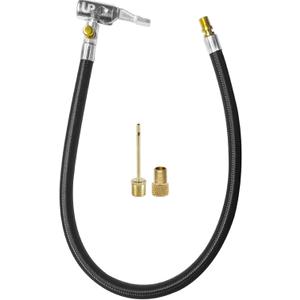 Quick Air Release Extention Replacement Hose for Tire Inflators | Portable Air Compressor | Tire Valve Air Chuck Lock | Air Tire Inflator Pump Hose | Presta Valve + Ball Needle (10''/25.4cm)
