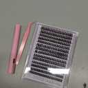 Pawotence Lash Clusters Kit 40D Individual Lashes Extension Kit DIY 280pcs 9-16mm Cluster Eyelash Extension Kit with Lash Bond and Seal, Lash Tweezers for Self Use (40D, 0.07D, 9-16mm, Kit)