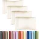 King Pillow Cases Set of 4 - Ultra Soft Hotel Quality Pillowcase Covers - Comfy, Cozy & Wrinkle Free - Shrinkage, Stain & Fade Resistant - Machine Washable Pillow Protectors - 4 Piece Set - Off White