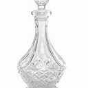 Amlong Crystal Lead-Free Crystal Liquor Decanter with Stopper, Round