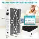 2 Pack 6672 MERV 16 Filter 16x25x5'', Carbon-Clean HVAC Furnace Air Filter Compatible with Lennox HCC16-28 Healthy Climate Home Furnace Filter for HVAC System, Part Number HCF16-16, HCF16-10