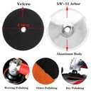 2pcs 4 Inch Aluminium Backer Pad with 5/8”-11 Thread Hook and Loop Backing Pad for Polishing