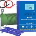 PIKASOLA 1400W Off Grid with Unloader Hybrid Wind Solar Controller Auto 12/24V Battery MPPT Charge Boost Float of max 800w Wind Turbine Generator 600w Solar Panel Home Street Light Controller