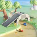 Children's Indoor Climbing Slideway Swing Playground 4-in-1 Function: Slide, Rock Climbing, Balance Board and Cradle Safe and Solid Montessori Toys White1 Climbing Frame+2 Sliding Plate