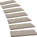 PURE ERA Ultra Plush Carpet Stair Treads 9.5 X 36 Inch Cream Gray 14 Pcs | Soft Indoor Stair Protector,Reduce Noise,Self Adhesive Peel and Stick Non slip Stair Treads,Washable Reusable,Easy Install