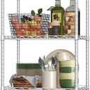 HOMEFORT 5-Shelving Unit, Adjustable Wire Shelving, Metal Wire Shelf Rack Organizer for Kitchen, Pantry, Closet, Bathroom, Laundry,Sliver,21" W x 11" D x 53" H (Silver)