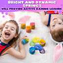 25Pcs Flexible Spring Toy - Elastic Mini Springs with Color & Shape Recognition, Rainbow Springs for Sensory Stimulation - Rainbow Party Favors in the Shapes of a Circle, Heart, Hexagon, Square & Star