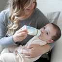 Dr. Brown's Anti-Colic Options+ Narrow Glass Baby Bottle with Level 1 Slow Flow Nipple, BPA-Free, 4 oz/120mL, 4-Pack