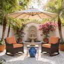 Outdoor Deep Seat Cushions (25"x25") 2 Sets, Water-Resistant Fade Resistant Cushions with Removable Covers & High Resilience Foam with YKK Zippers for Patio Furniture,Tangerine