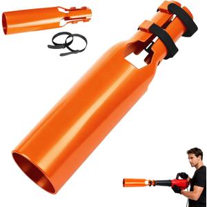 Leaf Blower Air Booster, Upgraded Leaf Blower Extension Booster Attachment, Airflow Amplifier Instantly Boosts Airflow, for Circular Nozzle Diameter of 2-4 inches, Orange