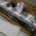 Farmhouse Bathroom Vanity Light, 5-Light Wood Bathroom Light Fixtures Over Mirror, Black Industrial Vanity Lights with Metal Shade, Rustic Bathrooms Lighting for Living Room, Bedrooms, Hallway