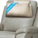 Recliner Headrest Pillow, Adjustable Comfort Neck & Head Support Pillow, Soft Velvet Non-Slip Headrest for Pain Relief & Relaxation, Ideal for Recliner, Couch, Chair, Sofa (Beige)