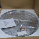 Crystal Chandelier 19.7 Inch LED Crystal Ceiling Light 5 Tier Modern Flush Mount Chandeliers for Living Room Dining Room Bedroom(Round,Chrome,6500K)