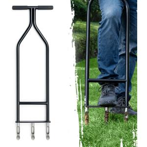 Lawn Aerator - Manual Core Aerator Tool & Yard Aerator, Hollow Tine Soil Plug Aerator for Lawn Care, Sturdy Turf and Grass Aeration Tool