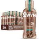 OWYN Only What You Need Double Shot Vanilla Latte Flavored Protein Shake, 20g Protein, 0g Sugar, 3g Fiber, 180mg Caffeine, Dairy Free, Plant Based Protein Drink, 12 Count, Best By: 13 OCT 2026