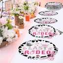 96Pcs Last Rodeo Bachelorette Party Decorations Pink & Silver Disco Cowgirl Plates and Napkins Let's Go Girls Party Decorations for Nashville Western Bridal Baby Shower Birthday Supplies,Serves 24