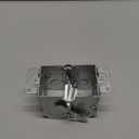 Hubbell 3 in. x 2 in. Switch Box, Gangable, 2-1/2 in. Deep, Four 1/2 in. KO's, Plaster Ears, Old Work, Gray, (509)